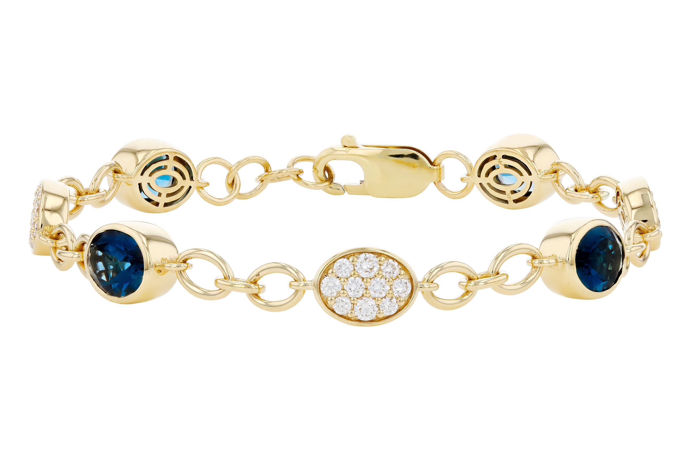 G321-39968: BRACELET 5.24 TW LONDON BLUE TOPAZ 6.00 TGW (7")