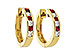 H046-85368: EARRINGS .29 RUBY .50 TGW