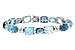 H235-03604: BRACELET 46.75 BLUE TOPAZ 46.80 TGW