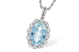 H235-97213: NECKLACE 2.40 AQUA 2.57 TGW (12x8MM AQ)