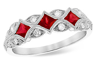 H318-67250: LDS WED RG .55 RUBY .70 TGW