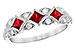 H318-67250: LDS WED RG .55 RUBY .70 TGW
