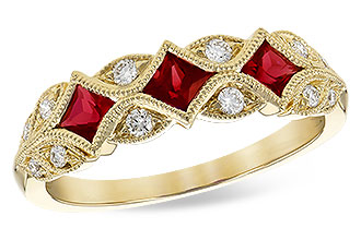 H318-67250: LDS WED RG .55 TW RUBY .70 TGW
