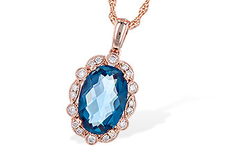 H318-72686: NECK 3.60 LONDON BLUE TOPAZ 3.77 TGW (12x8MM LBT)