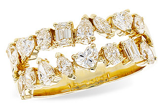 H319-58141: LDS DIA WED RG 1.38 TW FANCY CUT DIAS