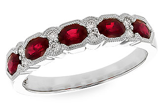 H319-60859: LDS WED RG .88 TW RUBY 1.00 TGW (4x3MM RUBY)