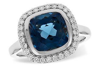 H319-61759: LDS RG 3.85 LONDON BLUE TOPAZ 4.15 TGW (9MM LBT)