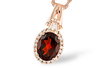 H319-61768: NECK 1.82 GARNET 2.02 TGW (9x7MM GAR)