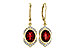 H320-46295: EARRING 3.06 GARNET 3.25 TGW