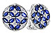H320-47268: EARRINGS 2.07 TW SAPPHIRE 2.37 TGW