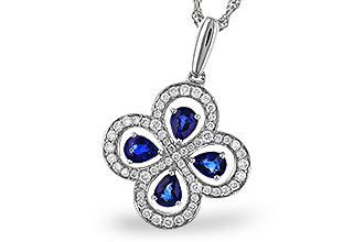H320-48132: NECKLACE .68 SAPPHIRE TW .96 TGW