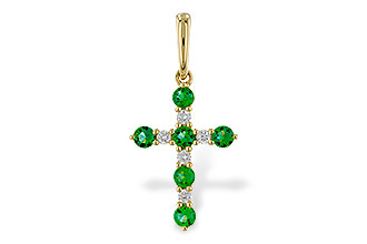 H320-48141: PENDANT .27 TW EMERALD .35 TGW