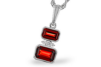 H320-48150: NECK .98 TW GARNET 1.01 TGW