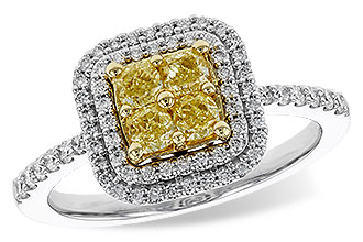 H320-49941: LDS RG .52 FANCY YELLOW DIAMONDS .85 TW