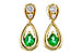 H320-49959: EARRINGS .20 EMERALD .32 TGW (4x3 EMER)