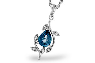 H320-49968: NECK 1.20 LONDON BLUE TOPAZ 1.25 TGW (8x6MM LBT)