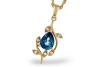 H320-49968: NECK 1.20 LONDON BLUE TOPAZ 1.25 TGW (8x6MM LBT)