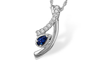 H320-51732: NECKLACE .23 SAPP .40 TGW (5x3 SAPP)