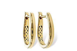 H320-51795: GOLD EARRINGS (15MM)