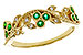 H320-54459: LDS WED RG .17 EMERALD TW .23 TGW