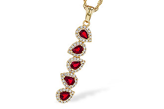 H320-54541: NECKLACE .90 TW RUBY 1.14 TGW
