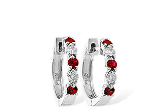 K046-85386: EARRINGS .33 RUBY .52 TGW
