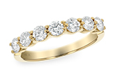 K138-69986: LDS DIA WED RG 1.00 TW (7 STONES)