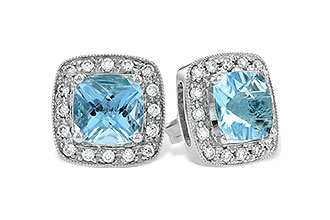 K141-41813: EARRINGS 1.55 AQUA 1.75 TGW