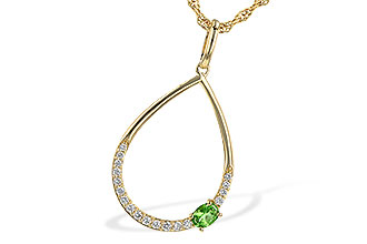 K235-99050: NECK .17 GREEN GARNET .26 TGW