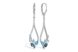 K318-68150: EARR 1.08 BLUE TOPAZ 1.35 TGW
