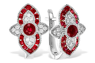 K319-55395: EARR .78 TW RUBY .90 TGW