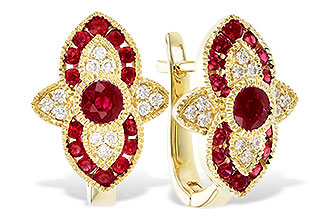 K319-55395: EARR .78 TW RUBY .90 TGW