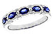 K319-60859: LDS WED RG .92 SAPPHIRE 1.04 TGW (4x3MM SAPP)