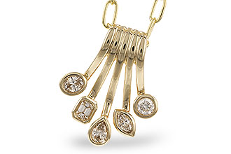 K319-62713: NECKLACE .42 TW FANCY CUT DIAMONDS (18")