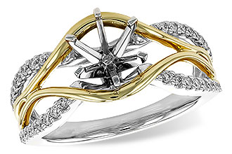 K319-63613: L234-12659 WITH WG RING / YG TRIM .25 TW