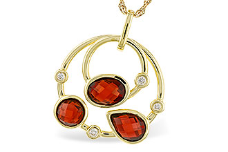 K320-46286: NECKLACE 2.88 GARNET 2.94 TGW