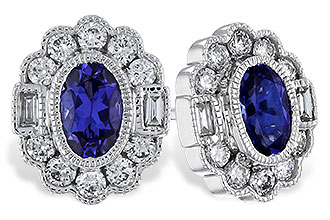 K320-47241: EARRINGS .93 TW TANZANITE 1.40 TGW