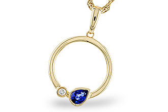 K320-48168: NECKLACE .26 SAPPHIRE .28 TGW