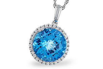 K320-49050: NECKLACE 7.20 BLUE TOPAZ 7.44 TGW (12MM RD)