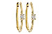 K320-49922: EARRINGS .47 TW OVAL DIAMONDS