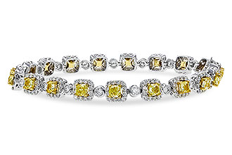 K320-49959: BRACELET 4.37 FANCY YELLOW DIAS 7.12 TW (7")