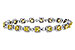 K320-49959: BRACELET 4.37 FANCY YELLOW DIAS 7.12 TW (7")