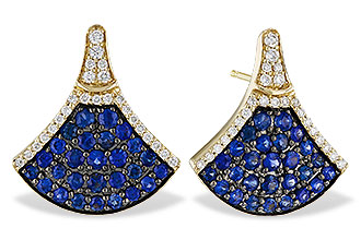 K320-49995: EARRINGS 1.04 TW SAPPHIRE 1.25 TGW