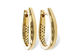K320-51804: GOLD EARRINGS (17MM)