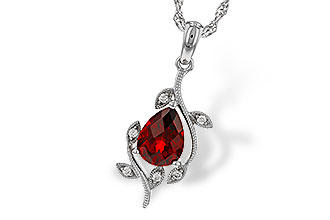 K320-52659: NECKLACE 1.34 GARNET 1.39 TGW (8X6MM GAR)