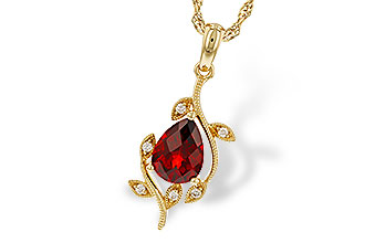 K320-52659: NECKLACE 1.34 GARNET 1.39 TGW (8X6MM GAR)