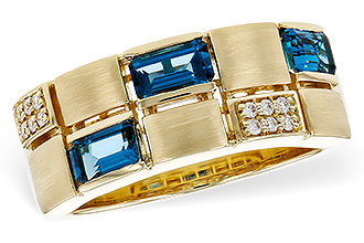 K320-52704: LDS RG .94 LONDON BLUE TOPAZ 1.00 TGW