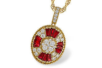 K320-52722: NECKLACE .54 TW RUBY .78 TGW