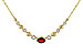 K320-53577: NECKLACE .88 GARNET 1.00 TGW (17")