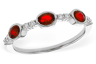 K320-54459: LDS WED RG .66 TW RUBY .78 TGW